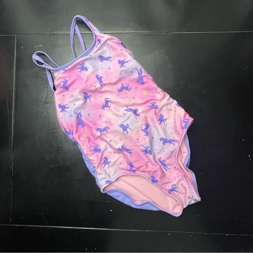 💕Bundle 3 of $20 Cat & Jack Girls Pink and Purple Unicorn Swimsuit